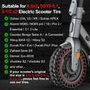 BANGTING 2PCS Upgrade 50/75-6.1 Electric Scooter Solid Tires, 8.5x2.0 Tires Tubeless for Gotrax GXL V2/XR/APEX, 8 1/2 x2 Tire Replacement for Hiboy S2, Xiaomi 3 Lite/3/Pro 2/1s/M365 (Red)