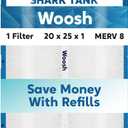 As Seen On Shark Tank | 20x25x1 Air Filter MERV 8 (1-Pack) | Electrostatic Pleated HVAC AC Furnace Filters | Actual Size: 19.50 x 24.50 x 0.75