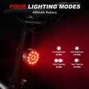 Ascher USB Rechargeable LED Bike Tail Lights 2 Pack, Bright Bicycle Cycling Rear Light, 4 Light Mode Options Safety Bike Light for Adults Kids Men Women Road Mountain(2 USB Cables Included)