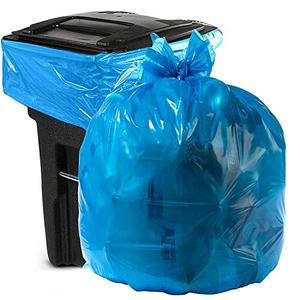Aluf Plastics 95-96 Gallon Blue Trash Bags - (Pack of 32) - 2.0 MIL (Equivalent) - Garbage or Recycling Bags 32" x 29" x 68" - Large Plastic Can Liners - for Industrial, Home, Contractor, Recycling