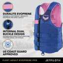 Jetpilot Fleet Neoprene Dual Coast Guard Approved Life Jacket PFD (Navy/Pink, S/M)