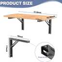 WALMANN Space Saving Wall Mounted Folding Workbench, Heavy Duty Folding Wall Table/Desk for Garage, Workshop, Holds Up to 150 lbs(Tabletop Size: 31.5 x 15.75 inch)