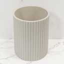 Beige Luxury Stone Bathroom Trash Can, Modern Bathroom Office Trash Can, Resin Wastebasket, Garbage Receptacle Bin for Bathrooms, Offices, Powder Rooms, Kitchens (Beige)