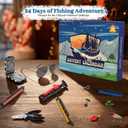 2025 Fishing Advent Calendar for Men-24 Days of valentines day gifts for him - valentines day gifts for Fishing Lovers (Blue)