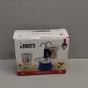 Bialetti - Mini Express Kandinsky: Moka Set includes Coffee Maker 2-Cups (2.8 Oz) + 2 shot glasses, Light Blue, Aluminum