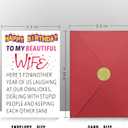 2 x Funny Birthday Card for Wife - Romantic Happy Birthday Card Gift for Women from Husband, Thoughtful Gift Decoration Ideas for Her (02)