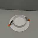 PATIKIL 185mm / 7.3" Diameter Spring Ceiling Hole Cover Plate, 1 Pack Downlight Hole Trim Wall Mount Decorative Cap Access Panel for 5-7" Round Ceiling and Wall Openings, White