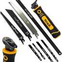 TOOLAN: Multi Blades Hand Saw, Drywall Cutter. Hacksaw. Long Blade Hand Saw, Jab Saw, For Cutting Drywall, Sheetrock, Wood, Metel, Plastic, Plywood. Blade Quick Change Mechanism. 1 Blade Only Yellow