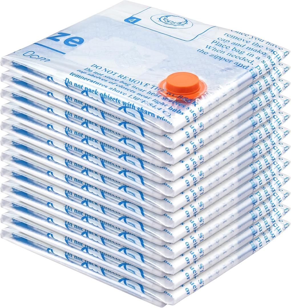 Vacuum Storage Bags 12 Jumbo, Space Saver Sealer Bags, Airtight Compression Bags for Clothes, Pillows, Comforters, Blankets, Bedding Vacuum Storage Bags 12 Jumbo, Space Saver Sealer Bags, Airtight Compression Bags for Clothes, Pillows, Comforters, Blankets, Bedding