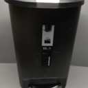 simplehuman 50 Liter / 13 Gallon Semi-Round Kitchen Step Trash Can with Secure Slide Lock, Black Plastic