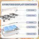 Countertop Ice Food Serving Display Tray with 3 Pan, Portable Salad Bar Buffet Station for Home, Cold Food Buffet Server, Pizza Topping Station, Cold Buffet Table Serving Station for Party