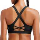 RUNNING GIRL Sports Bra for Women, Molded Cup High Impact Sports Bras for Women with Sewn in Pads (Black, XXL)