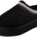 Jessica Simpson girls Slip-on Clog 1" Platform Slipper, Memory Foam, Indoor/Outdoor Sole (Small Big Kid, Black)