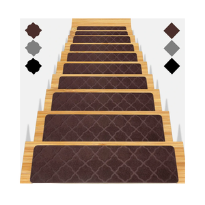 Stair Treads for Wooden Steps 15pcs - 8x30in Carpet Stairs Runner Indoor Non-Slip Stair Mats for Kids Elders and Pets
