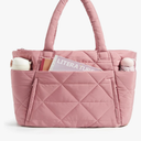 BAGSMART Tote Bag for Women, Puffy Tote Bag with Zipper, Large Quilted Shoulder Bag with Compartments for Travel, Work, Gym
