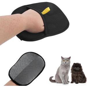 4 x Double-Sided Pet Grooming Gloves, Cat Grooming Gloves Pet Grooming Gloves for Dogs Bathing Pet Hair Remover Gloves Versatile Pet Grooming Gloves for Dog & Cat Washing Deshedding Grooming