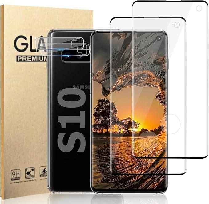 G Geviaho Pack of 10 Galaxy S20 Plus Privacy Screen Protector, Camera Lens Protector,Tempered Glass Screen Protector/ 3D Curved/Easy Installation 9H Hardness, For Samsung Galaxy S20 Plus 5G(6.7 Inch)