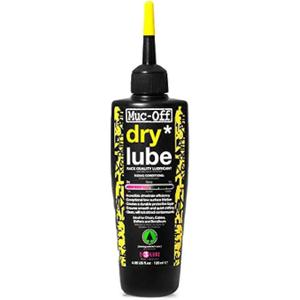 Muc-Off Bio Dry Bike Chain Lube with Microfiber Cloth | Wax-Based Formula for Smooth Gear Shifts | Creates Protective Layer and Reduces Friction (120ml)