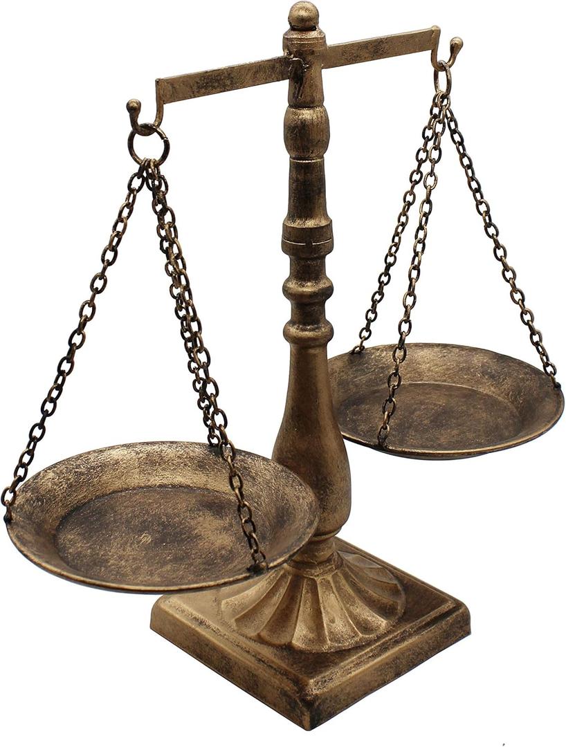 Vintage Style Metal Libra Jewelry Display Tray Cosmetic Organizer Storage, Bronze (One Size)