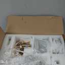 AMZASA Plug in Crystal Chandelier,French Country Gold Crystals Chandelier Pendant Lighting, 4 Light Glass Crystal Light for Living Room, Wedding, Island, Bedroom, Hallway,Foyer,Electroplating