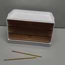 3 Drawers Makeup Organizer - 5 Tier Bathroom Counter Organizers and Storage, Versatile Perfume Vanity Organizer, Ideal for Cosmetic, Large Skincare, Face Mask, Office Supplies, Amber