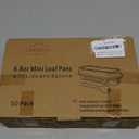 LNYZQUS Mini Loaf Pans With Lids 50 Pack, 6.8oz Rectangle Aluminum Foil Baking Pans Tins Containers,Disposable Ramekins Baking Cups Muffin Tins Cupcake Cups For Mini Cake Bread Loaf -Pink