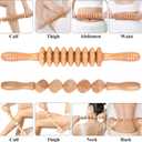 Komogir Wood Therapy Massage Tools 5-in-1 Lymphatic Drainage Massager Maderoterapia Kit Wooden Massager Body Sculpting Tools for Muscle Pain Relief, Anti-Cellulite, Body Contouring and Shaping