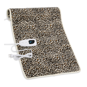 Deepsoon Heating Pad,Electric Heating Pads for Back,Neck,Abdomen,Moist Heating Pad for Shoulder,Knee,Arms,Legs,Dry/Moist Heat & Auto Shut Off,Christmas Gifts for Men and Women,Leopard Print,33x17 Inch