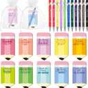 Kosiz 90 Pcs Pencil Shaped Teacher Notepad with Pen Teacher Appreciation Gifts Bulk Teacher Sticky Notes Graduation Thank You Gifts for Teacher Office School Classroom Supplies Teacher's Day Gifts