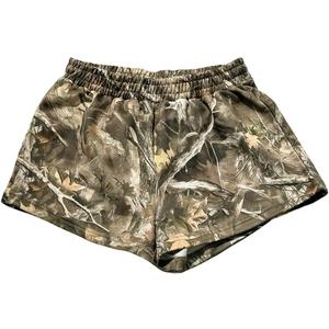 Women's Camo Shorts Athletic Sports Running Boxer Workout Sweat Shorts, Army Green Multi, 2XL