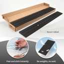 AMZDEPOT Peel and Stick Wood Panels for Wall PVC, 6-Pack Black Wood