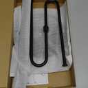 Towel Holder Stand, Stainless Steel Hand Towel Holder Rack for Bathroom Countertop, S-Shape Free Standing Towel Bar Holds 2 Towels for Kitchen Countertop, Black (14 inch)