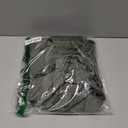 Women Elegant Satin Button Down Short Sleeve Maxi Shirt Dress with Belt (Small, 01-army Green)