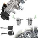 Ignition Switch Lock Cylinder Assembly with 2 Keys & 2 Locks, Compatible with Honda CRV 2003-2007, Replaces OE Part 35100-SDA-A71 & 06350-SAA-G30, Mechanical Key Set