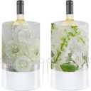 2 Pack Ice Mold Wine Bottle Chiller,DIY Acrylic Ice Bucket for Cocktail Bar Party Wedding Festival Halloween Chirstmas Holiday Champagne Wine Whisky Beer Drink for Any Theme or Season