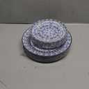 Hioasis 60pcs Blue Plastic Plates Set - Floral Blue & White Porcelain Design, 10.25" Dinner & 7.5" Dessert Plates Disposable for Wedding (Dishwasher Safe, Traditional Style)