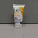 CeraVe 100% Mineral Sunscreen SPF 50, Face sunscreen With Zinc Oxide & Titanium Dioxide, Hyaluronic Acid + Niacinamide + Ceramides, Oil Free, Travel Size 2.5 oz