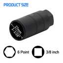 A ABIGAIL Oil Pressure Switch Socket, 1 1/16'' x up to 2-5/8'', Fits 3/8'' Drive or 1 1/8'' Hex, High Performance Chrome Molybdenum, Black Oxide Finish, Model A7646F
