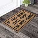 Welcome Funny Door Mat Personalized Doormat with Anti-Slip Rubber Back (23.6 X 15.7 inch) Prank Gift Home Decor Area Rugs for The Entrance Way Indoor Mats (If You Didn't Call First, I'm Not Home)