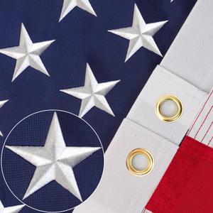 American Flag for Outside 3x5, Anti-Tear in Strong Winds US Flag, Durable Heavy Duty Polyester American Flags, Waterproof and Fade Resistant USA Flag for Outdoor