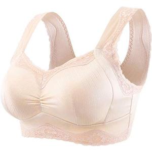 Pocket Bra with Lighe Silicone Breast Fake Froms Mastectomy Bra Cancer Fill Artificial Boobs (X-Large, Light Beige)