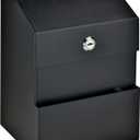 Mail Boss Locking Steel Suggestion Box Key Drop Box, Black