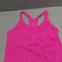 ATTRACO Women Ribbed Workout Crop Tops with Built in Bra Yoga Racerback Tank Top Tight Fit (6, Hot Pink) Medium