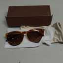 WearMe Pro Women's Round Sunglasses with Polarized UV Protection, Trendy Retro Designer Style