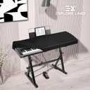 Explore Land Stretchy 88 Keys Piano Keyboard Dust Cover with Music Stand Opening for Digital Electronic Piano (88key, Black)