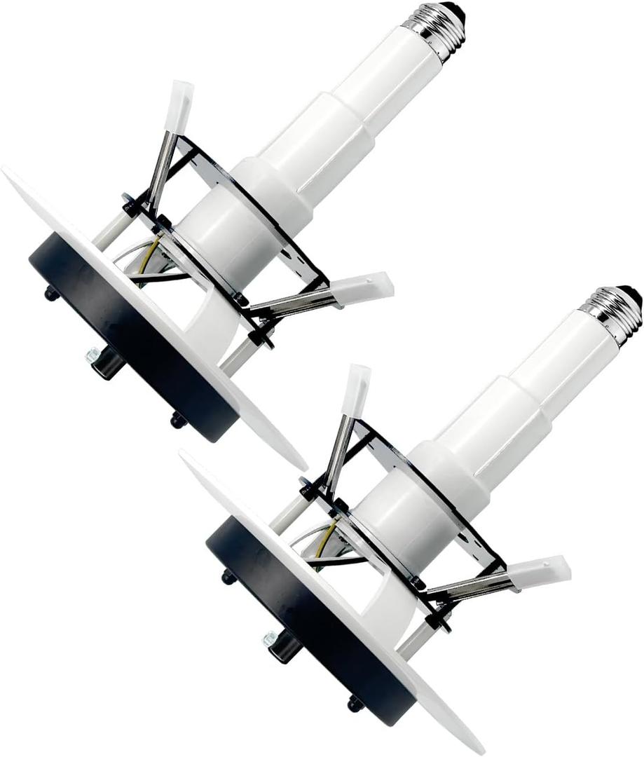 5/6 Inch Recessed Can Light Conversion Kit,for Ceiling Light Fixture,Pendant Light,Ceiling Fan Compatible.Instant Convert Recessed Light to Hanging Light, Black 2 Pack