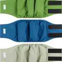 Paw Legend Washable Dog Belly Band Wrap Diapers for Male Dog | High Absorbing Puppy & Doggy Diapers Male (3 Pack,Army,Grey,Navy,Large)