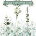 lovemoon Mixed Greenery Artificial Eucalyptus Stems, Baby Breath Artificial Flowers Bulk and Eucalyptus Leaves for Wedding Bouquets Home Office Floral Decor (100, Green and White)
