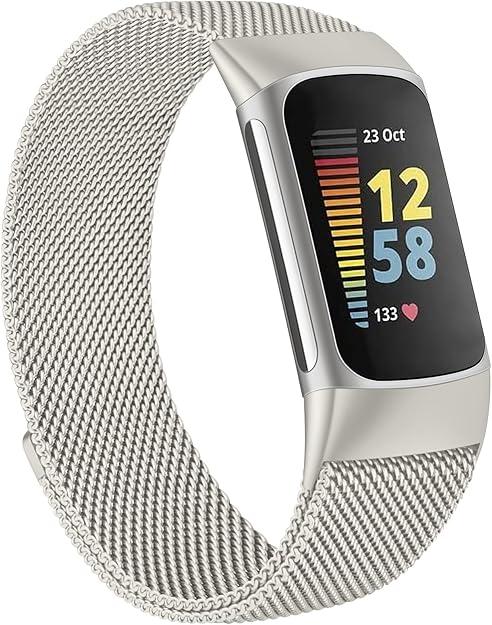 Stainless Steel Metal Band fit for Fitbit Charge 5/6 Silver