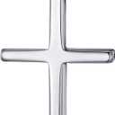 MOO&LEE Tungsten Carbide Simple Cross Necklace for Men and Women, Unisex Pendant with Stainless Steel Snake Chain